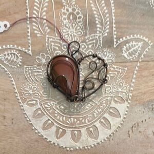 Wire Wrapped Heart Pendant